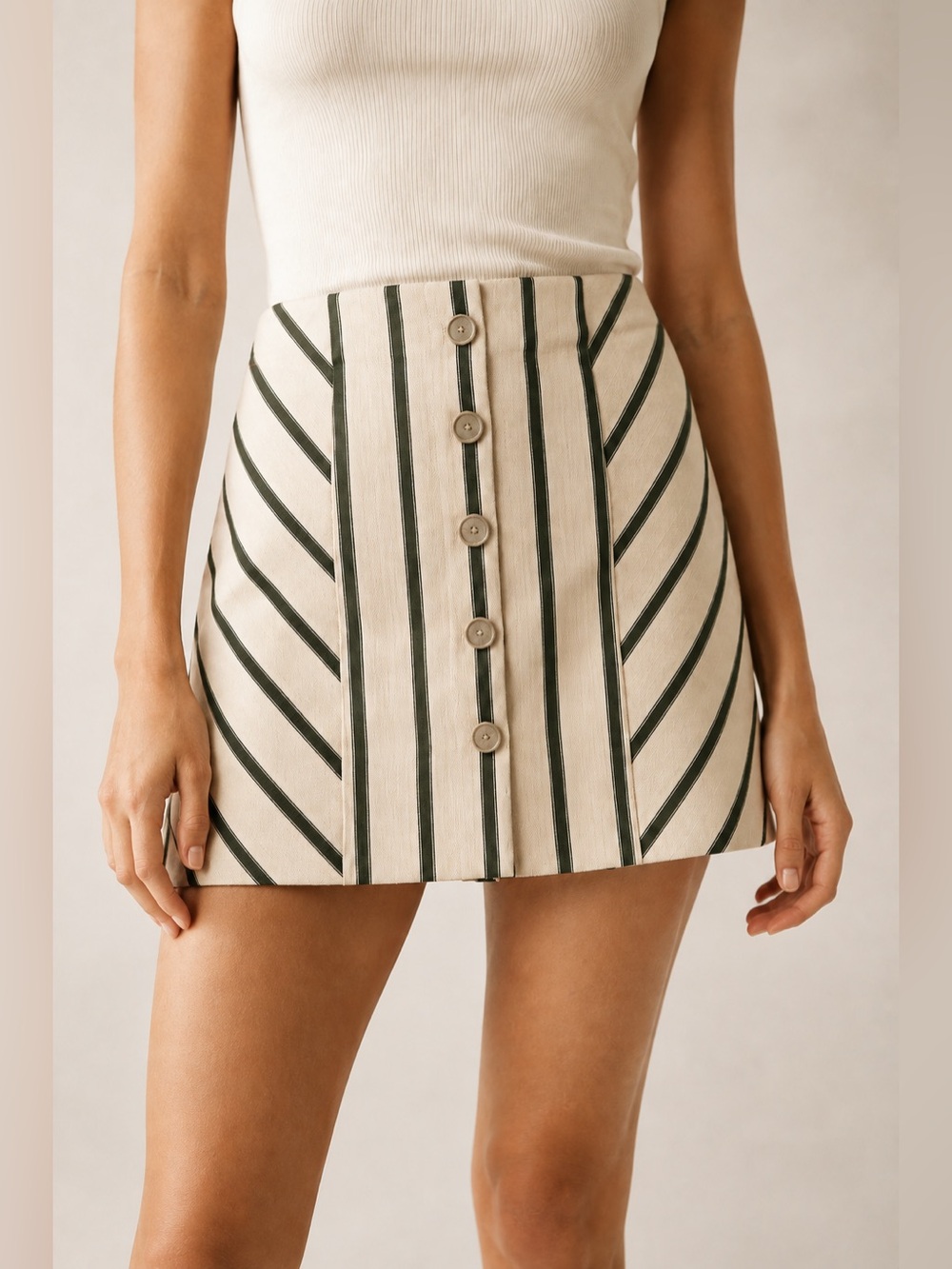 INTERMIX Mini Skirt Stripe